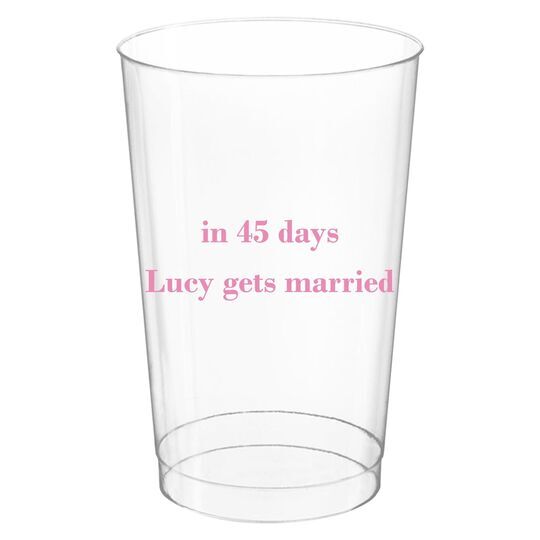 Counting the Number of Days Clear Plastic Cups